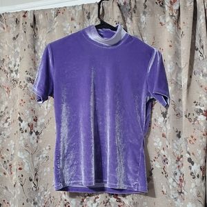 VINTAGE mock neck velvet top
